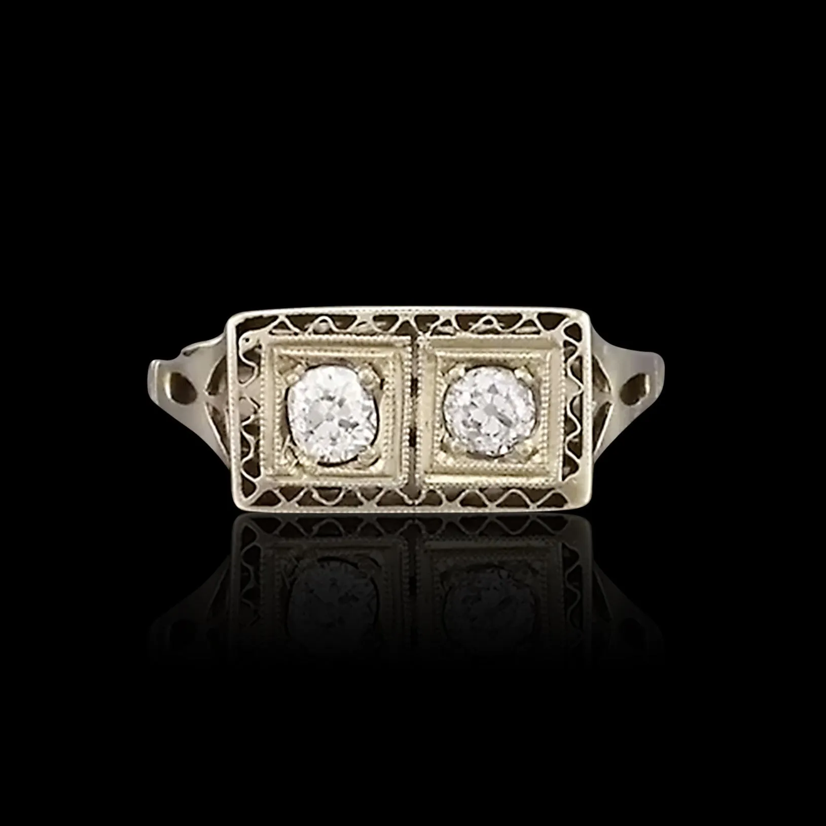 Vintage Old Mine Cut Diamond Ring