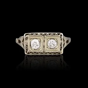 Vintage Old Mine Cut Diamond Ring