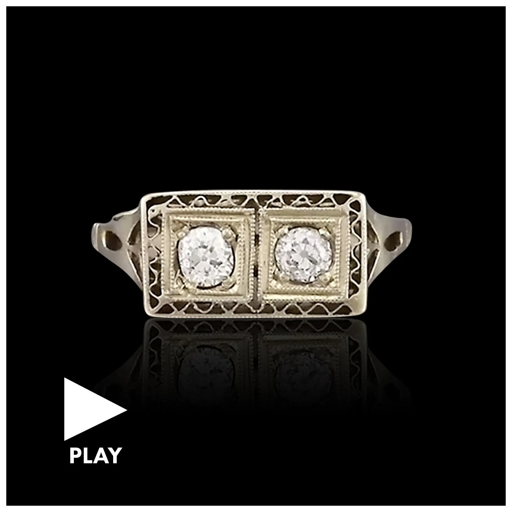 Vintage Old Mine Cut Diamond Ring