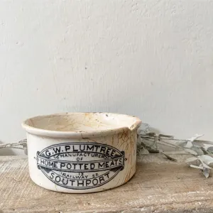 Vintage Plumtree Transferware Pot