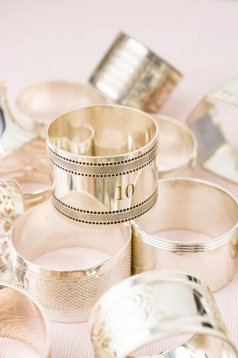 Vintage Silverplate Mix & Match Napkin Rings