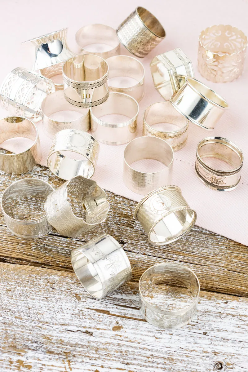 Vintage Silverplate Mix & Match Napkin Rings
