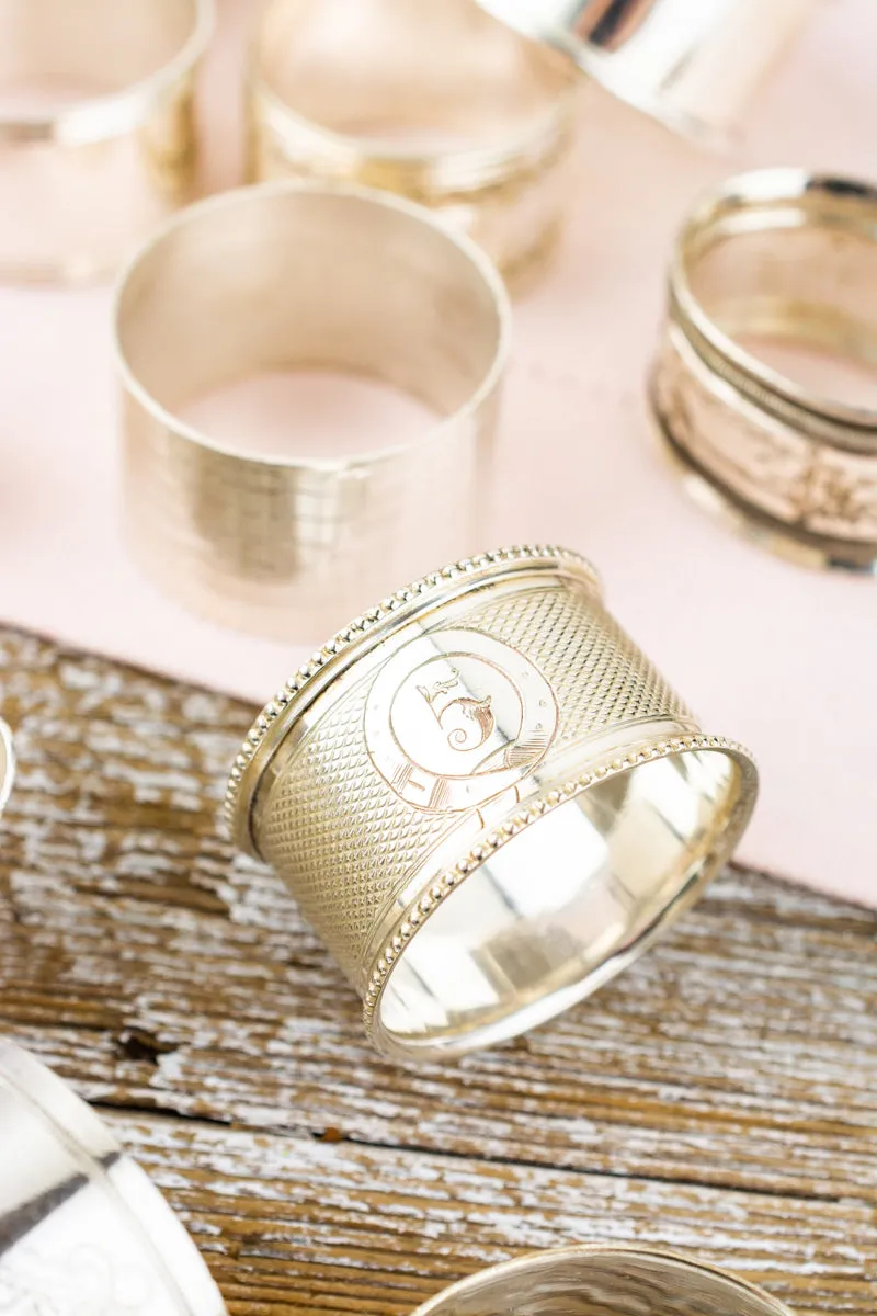 Vintage Silverplate Mix & Match Napkin Rings
