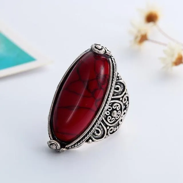 Vintage Tibetan Silver Plated Ring