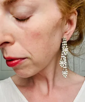 Vintage Triple Layer Rhinestone Sparkling Earrings