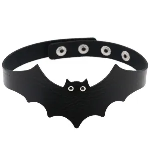 Vintage Women's Necklace Choker in form Bat / Cool Handmade Accessories for Halloween