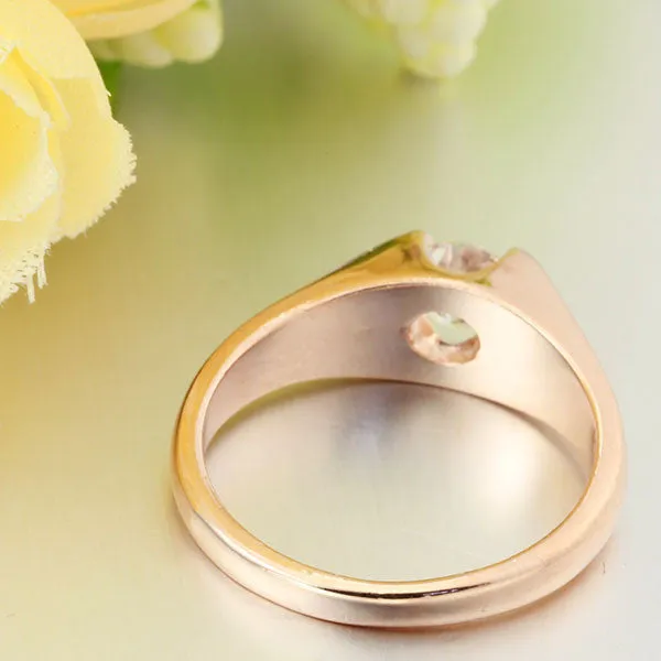 Wedding Ring 18k Gold Plated Polish Rings For Women Fashion Brand Jewelry Antique Rings Accessories