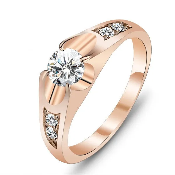 Wedding Ring 18k Gold Plated Polish Rings For Women Fashion Brand Jewelry Antique Rings Accessories