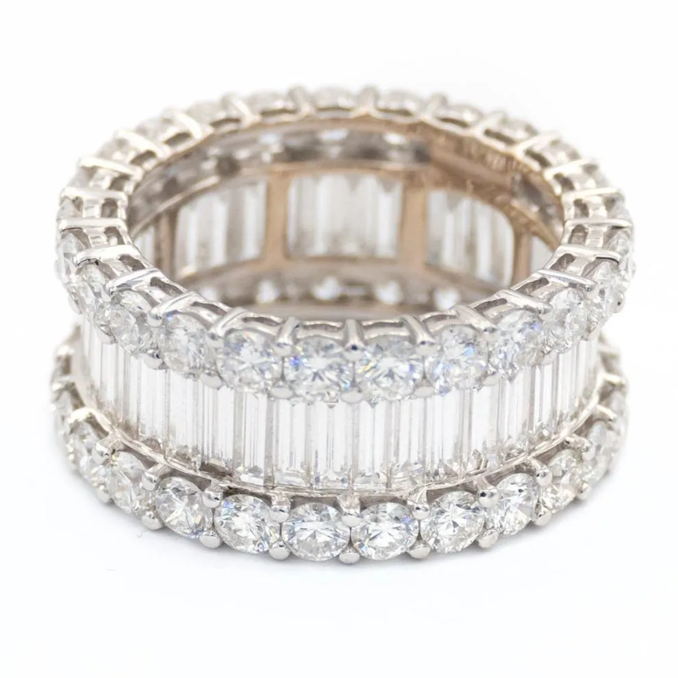 White Gold Royal Baguette Ring