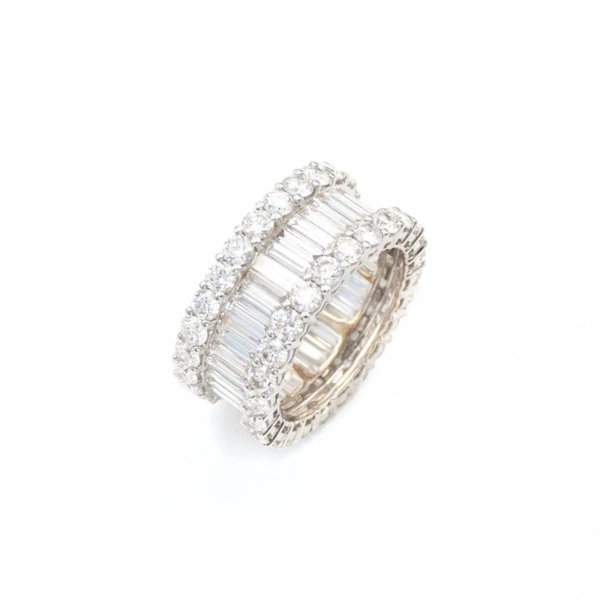 White Gold Royal Baguette Ring