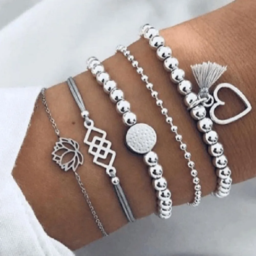 women cheap price bracelets multilayer charm bohemian bead bracelets ✈️ free.shipping
