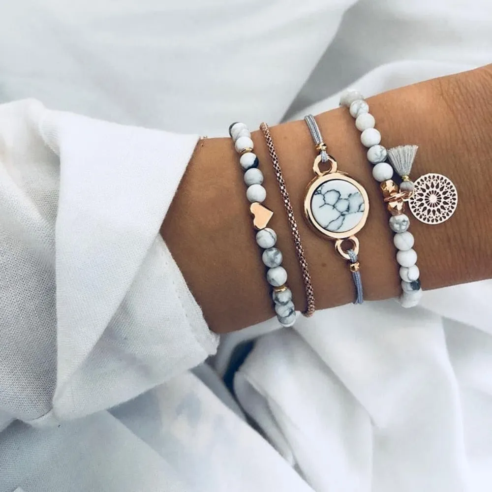 women cheap price bracelets multilayer charm bohemian bead bracelets ✈️ free.shipping
