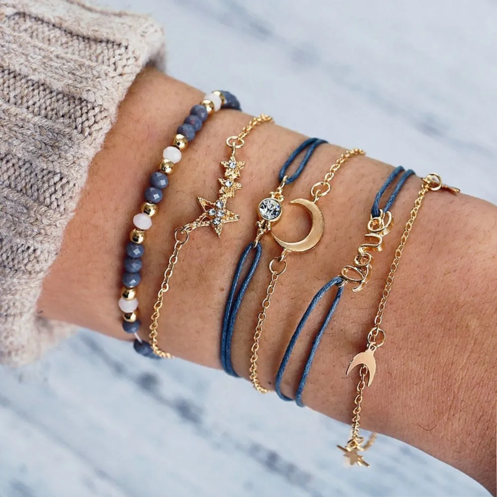 women cheap price bracelets multilayer charm bohemian bead bracelets ✈️ free.shipping