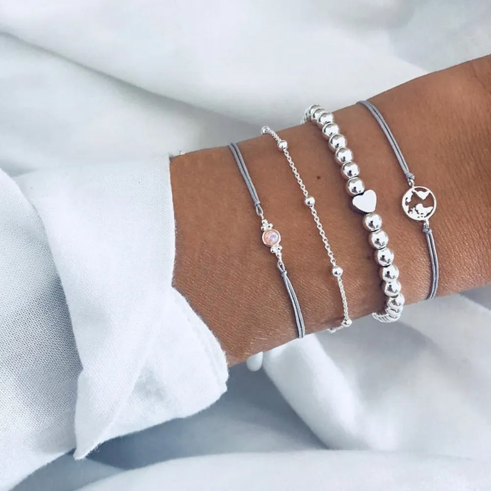women cheap price bracelets multilayer charm bohemian bead bracelets ✈️ free.shipping