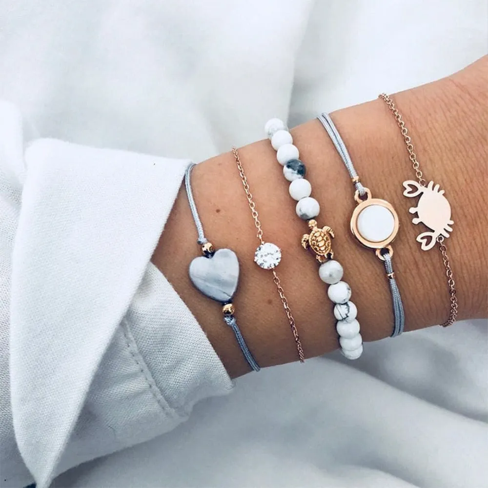 women cheap price bracelets multilayer charm bohemian bead bracelets ✈️ free.shipping