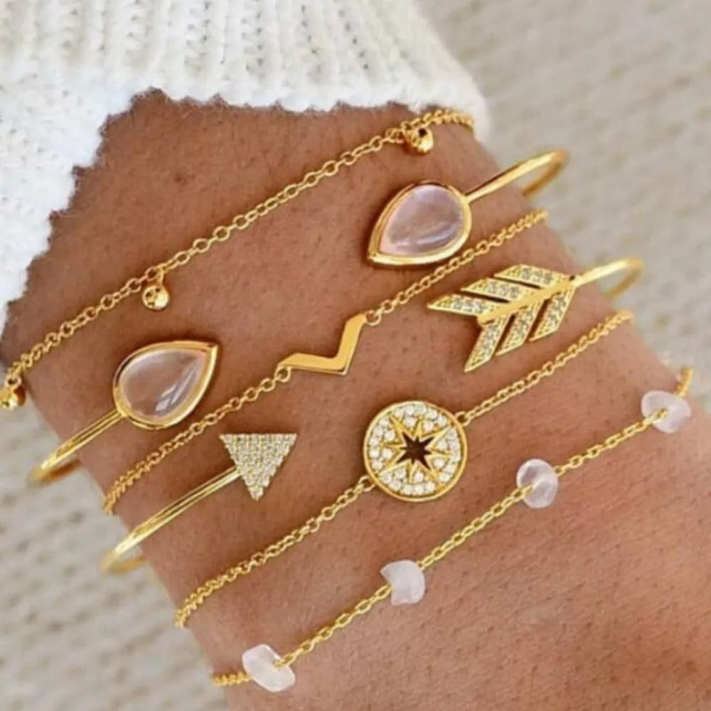 women cheap price bracelets multilayer charm bohemian bead bracelets ✈️ free.shipping