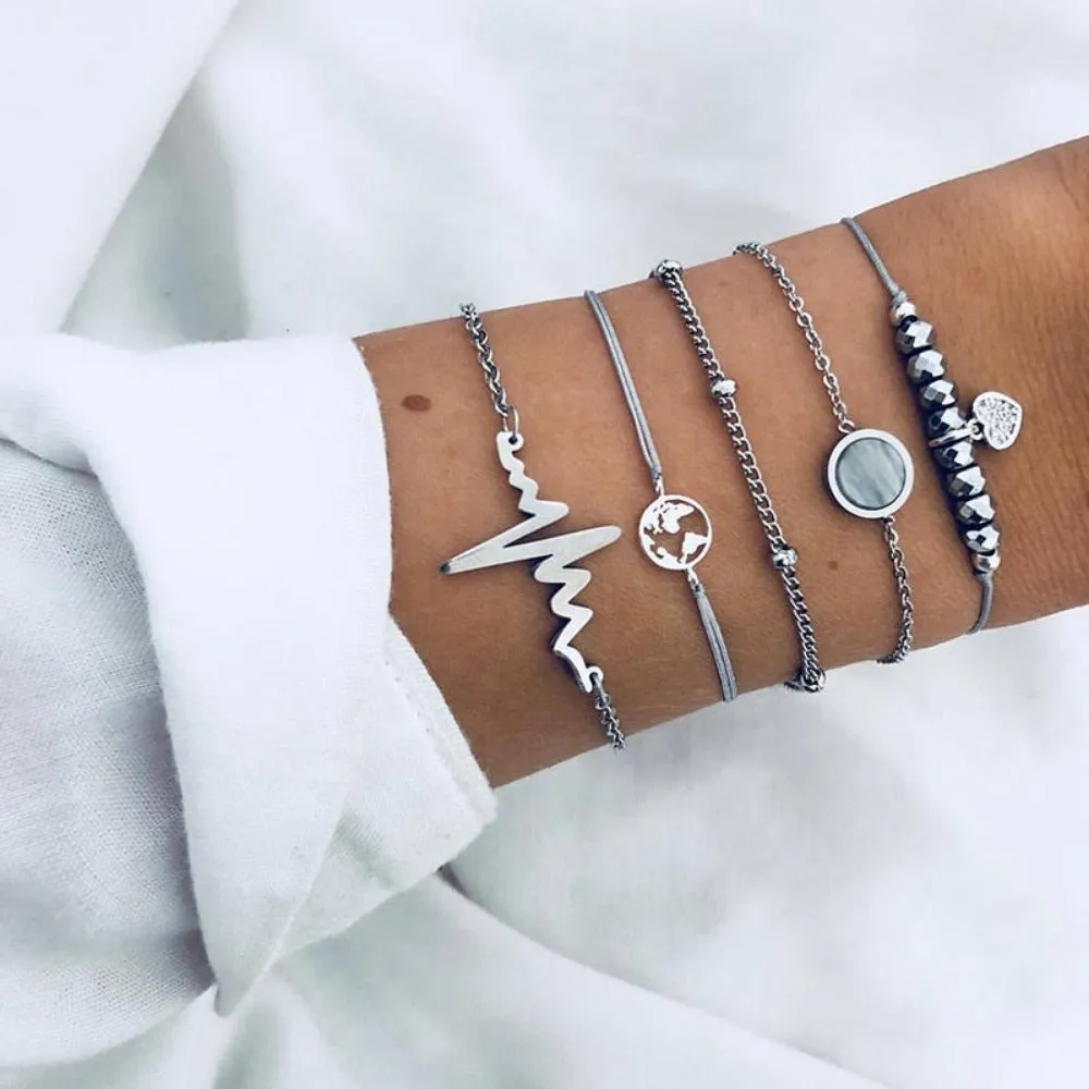 women cheap price bracelets multilayer charm bohemian bead bracelets ✈️ free.shipping