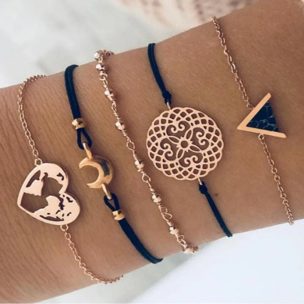 women cheap price bracelets multilayer charm bohemian bead bracelets ✈️ free.shipping
