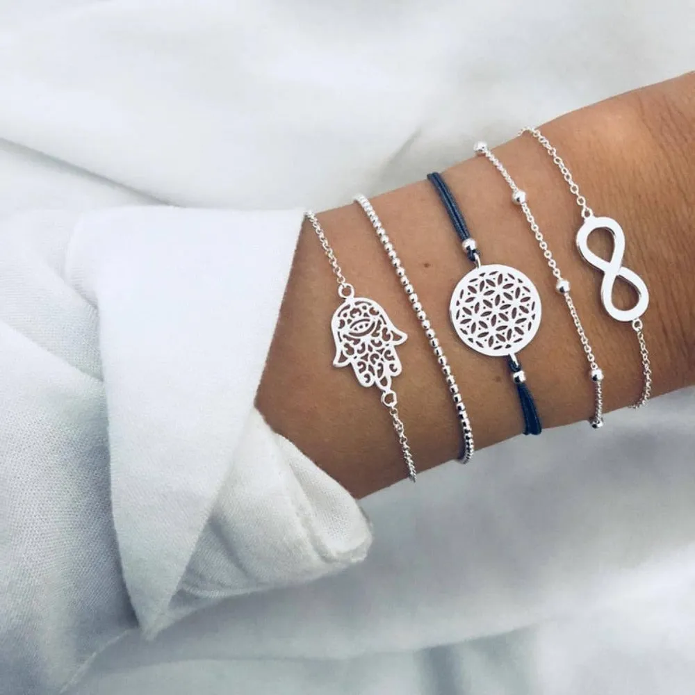women cheap price bracelets multilayer charm bohemian bead bracelets ✈️ free.shipping