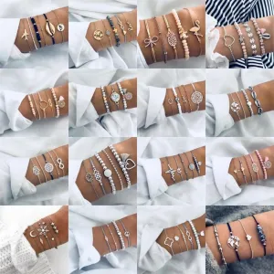 women cheap price bracelets multilayer charm bohemian bead bracelets ✈️ free.shipping