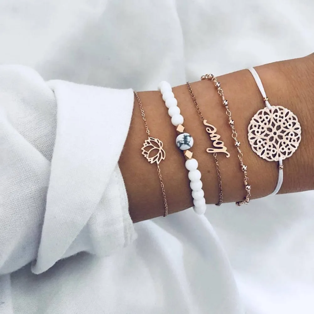 women cheap price bracelets multilayer charm bohemian bead bracelets ✈️ free.shipping
