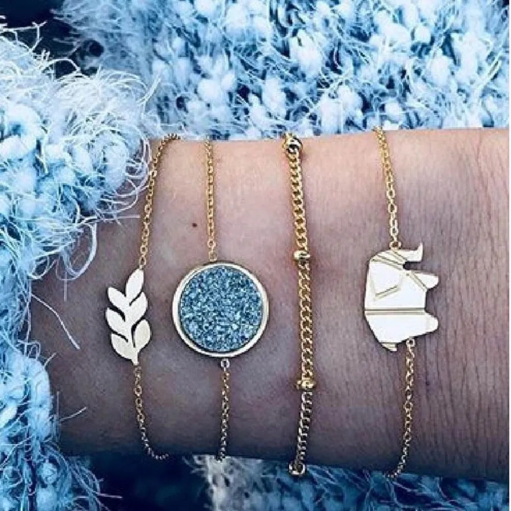 women cheap price bracelets multilayer charm bohemian bead bracelets ✈️ free.shipping