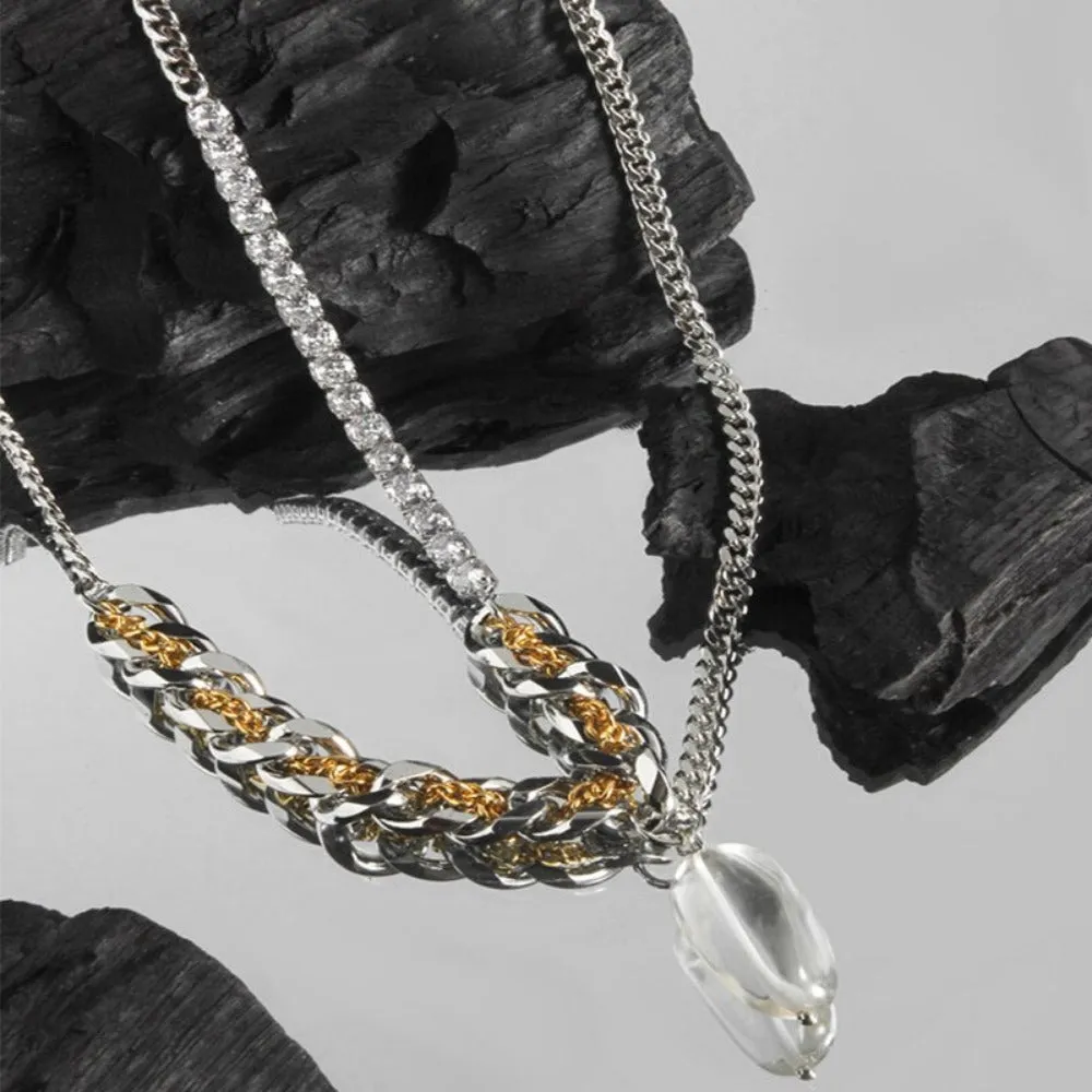women pearl necklace charm waving goldcolor collar necklaces woman ✈️ free.shipping