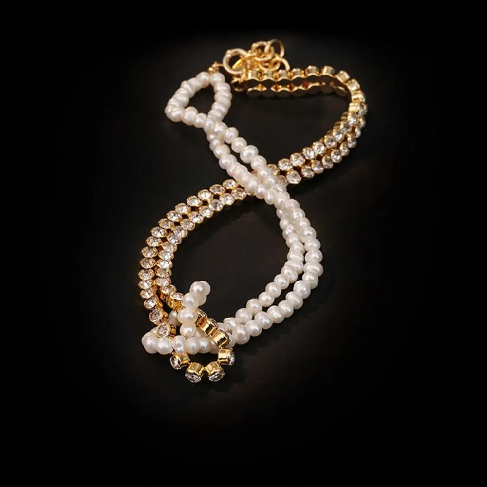 women pearl necklace charm waving goldcolor collar necklaces woman ✈️ free.shipping