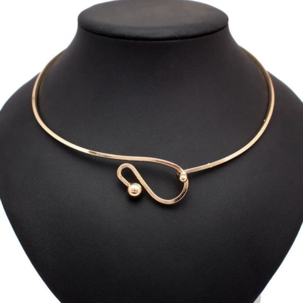 women pearl necklace charm waving goldcolor collar necklaces woman ✈️ free.shipping