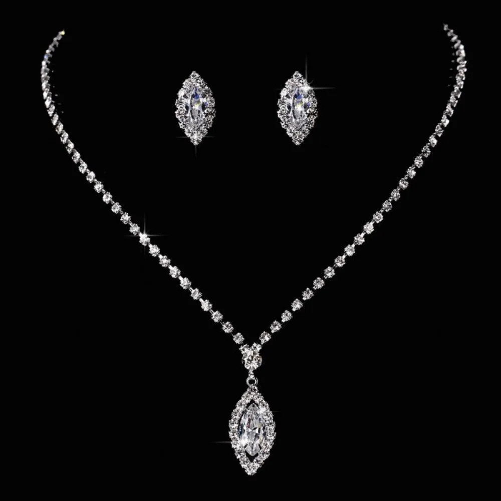 women's necklace earrings bracelets cubic zirconia jewelry combination ✈️ free.shipping