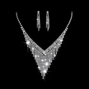 women's necklace earrings bracelets cubic zirconia jewelry combination ✈️ free.shipping