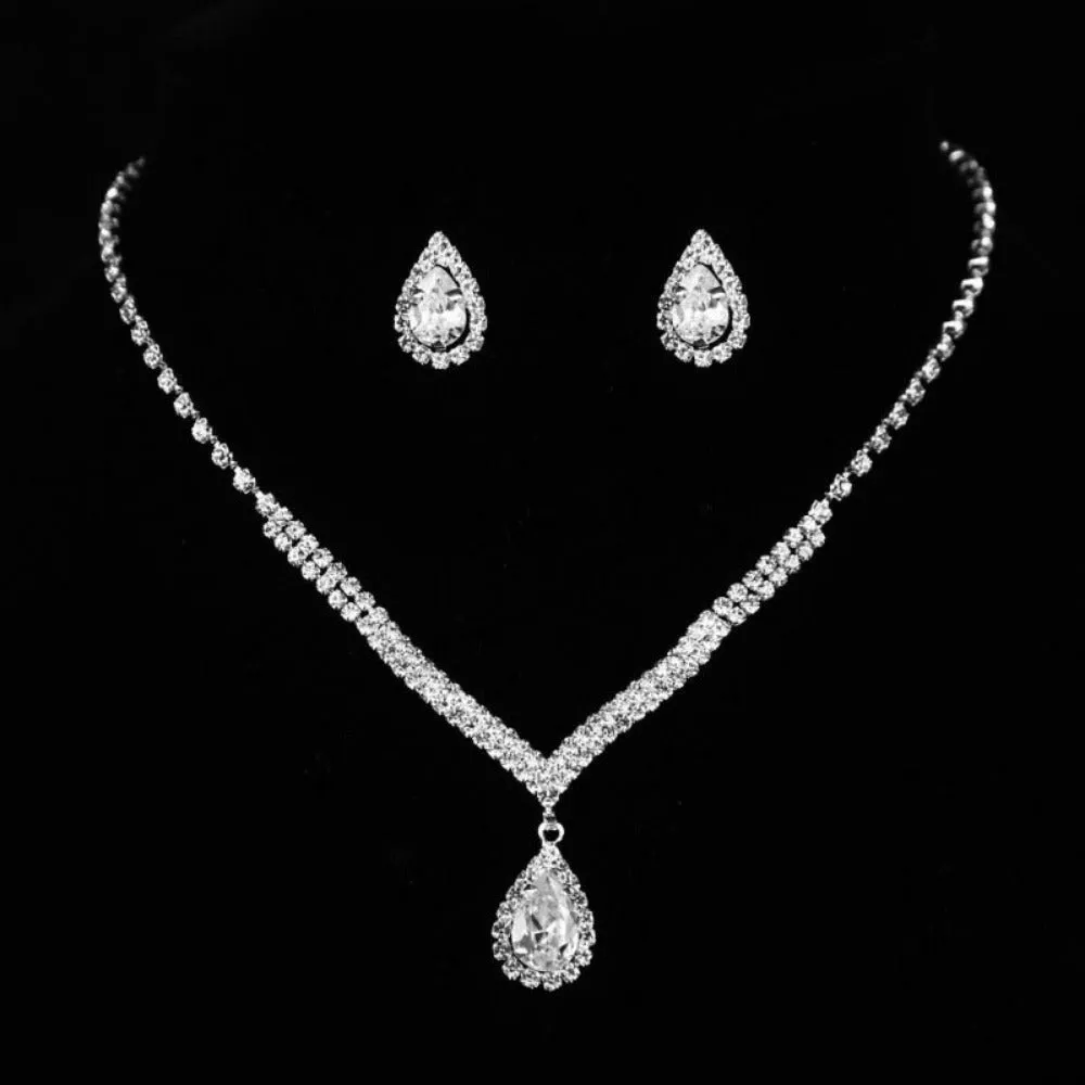 women's necklace earrings bracelets cubic zirconia jewelry combination ✈️ free.shipping