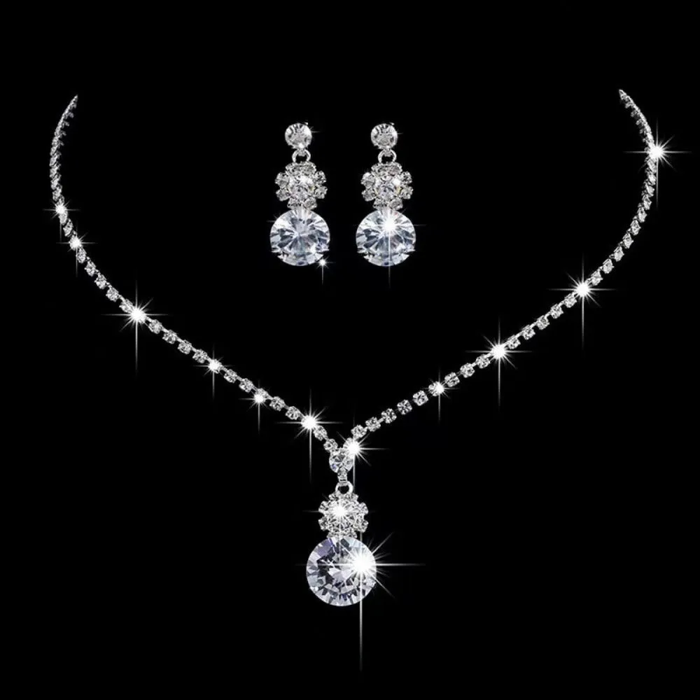 women's necklace earrings bracelets cubic zirconia jewelry combination ✈️ free.shipping