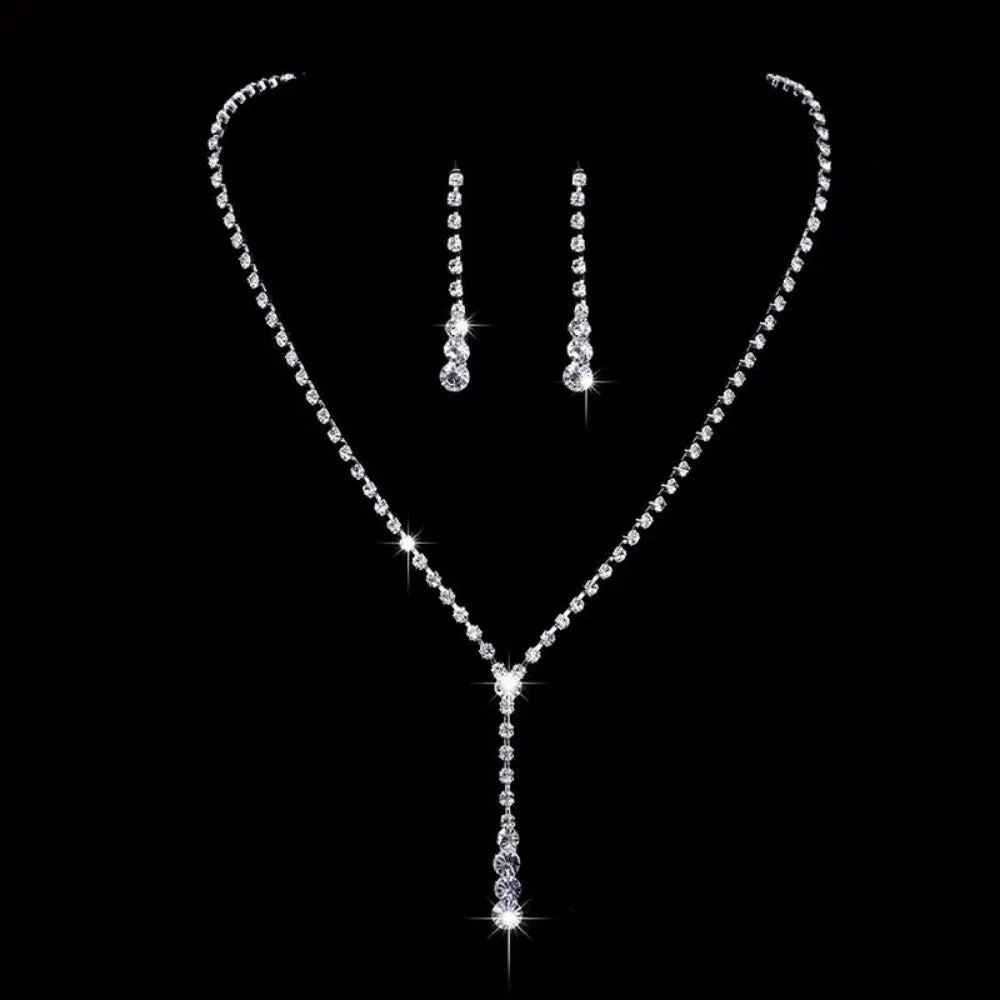 women's necklace earrings bracelets cubic zirconia jewelry combination ✈️ free.shipping