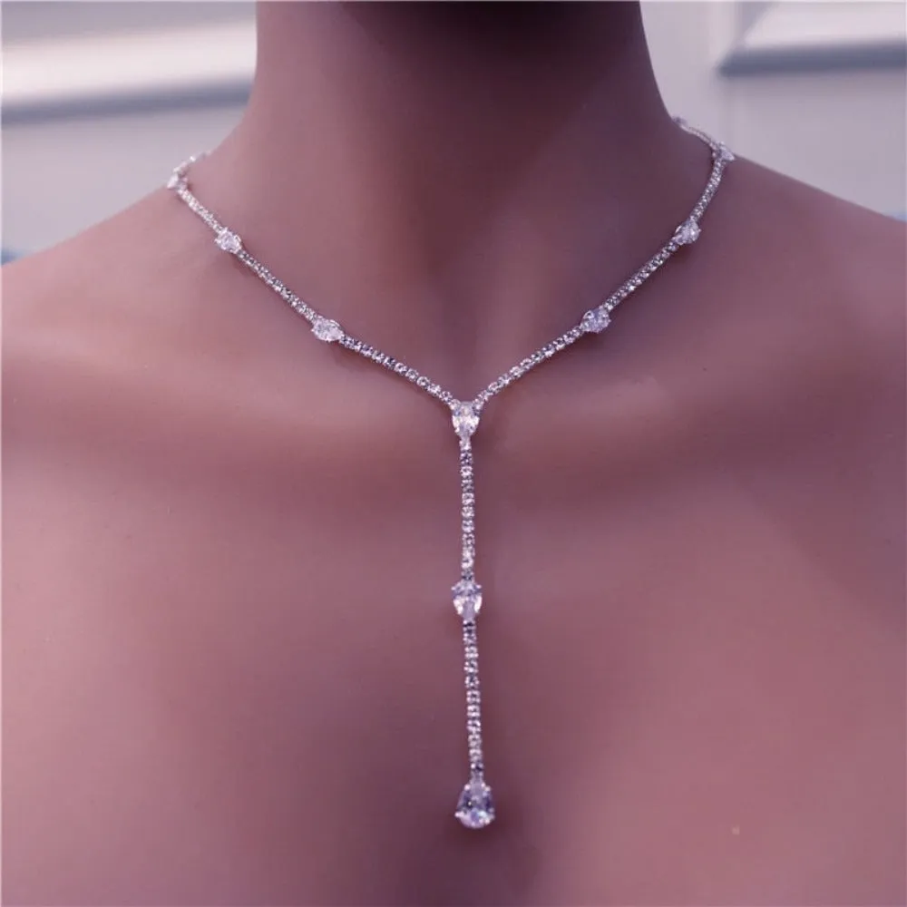 women's necklace earrings bracelets cubic zirconia jewelry combination ✈️ free.shipping
