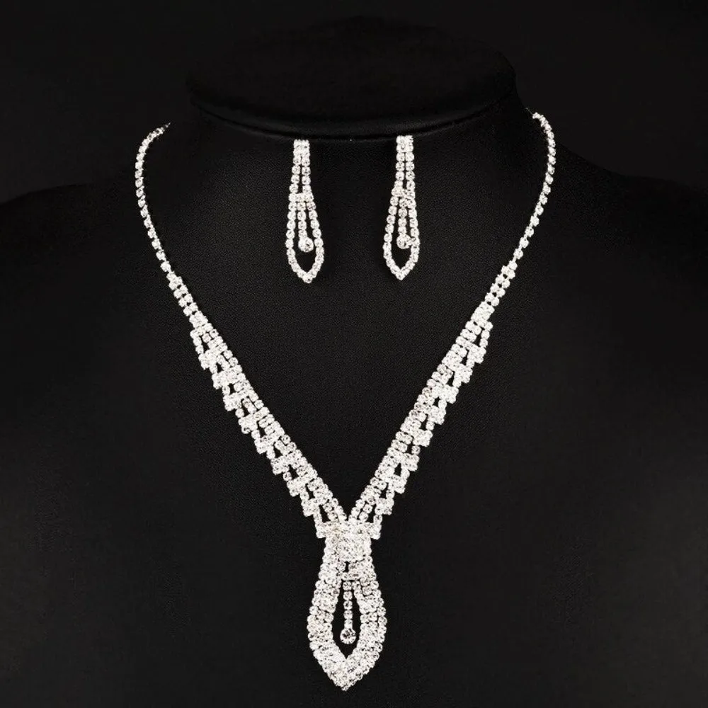 women's necklace earrings bracelets cubic zirconia jewelry combination ✈️ free.shipping
