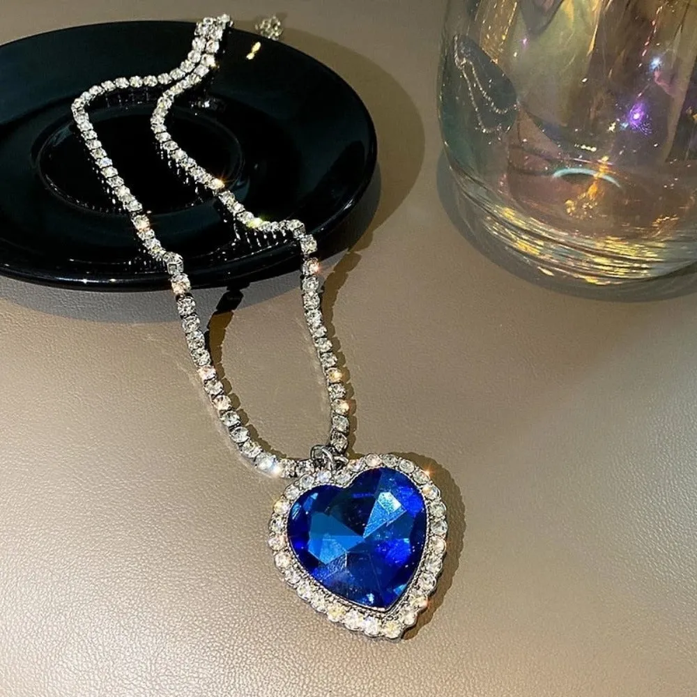 women's necklaces crystal hearts pendants rhinestones collar necklace ✈️ free.shipping