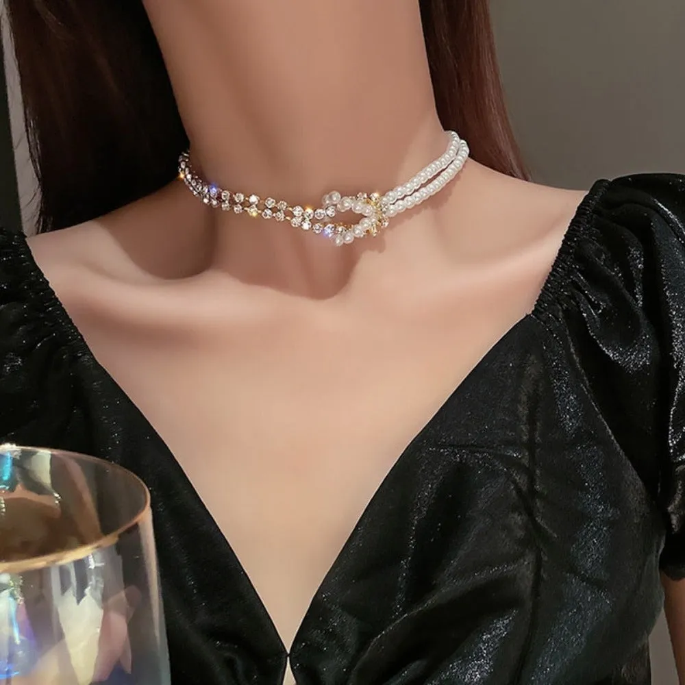 women's necklaces crystal hearts pendants rhinestones collar necklace ✈️ free.shipping