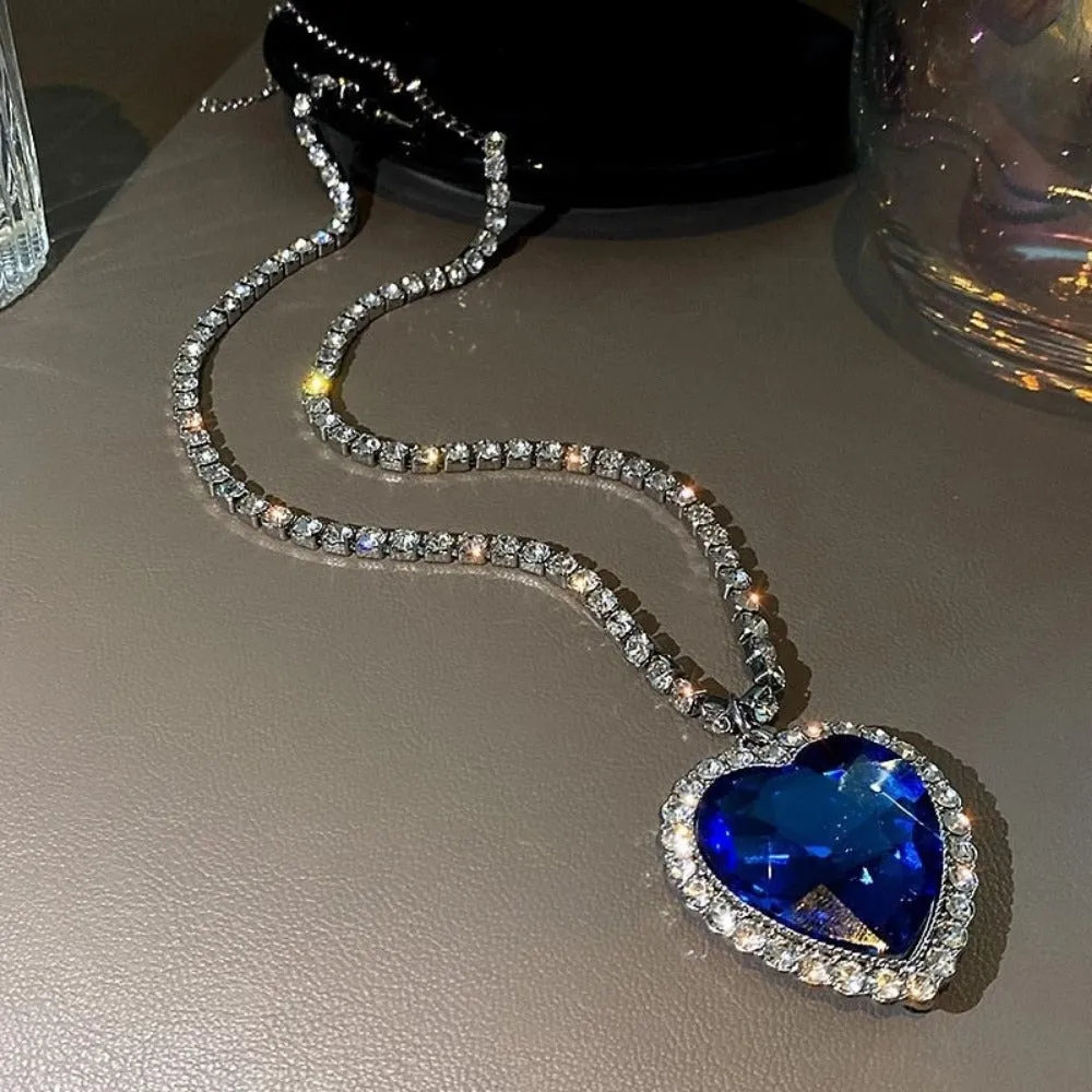 women's necklaces crystal hearts pendants rhinestones collar necklace ✈️ free.shipping