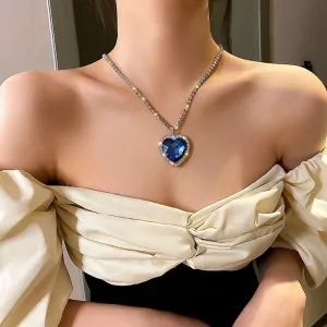 women's necklaces crystal hearts pendants rhinestones collar necklace ✈️ free.shipping