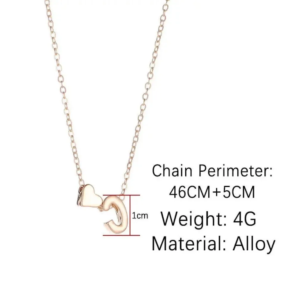 women's necklaces tiny heart initial alphabet silver goldcolor pendants ✈️ free.shipping
