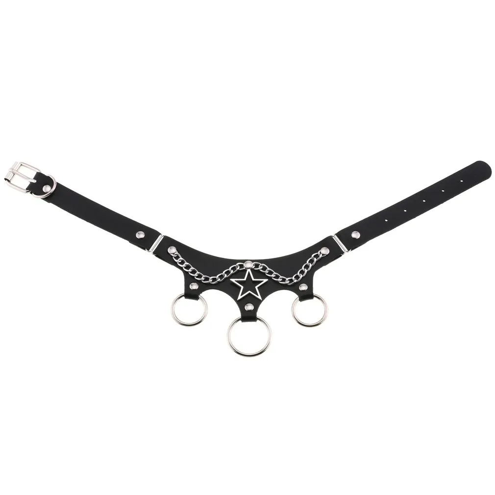 Women's PU Leather Choker with Metal Decorations / BDSM Sexy Necklace