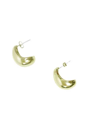 Yellow Gold Puffy Teardrop Earring