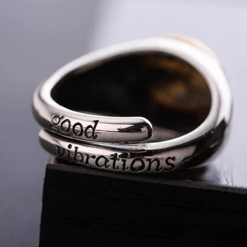 ZABRA Real 925 Sterling Silver Opening Small Tail Rings For Men Women Vintage Praying Hands Signet Adjustable Ring Male Jewelry (Resizable)